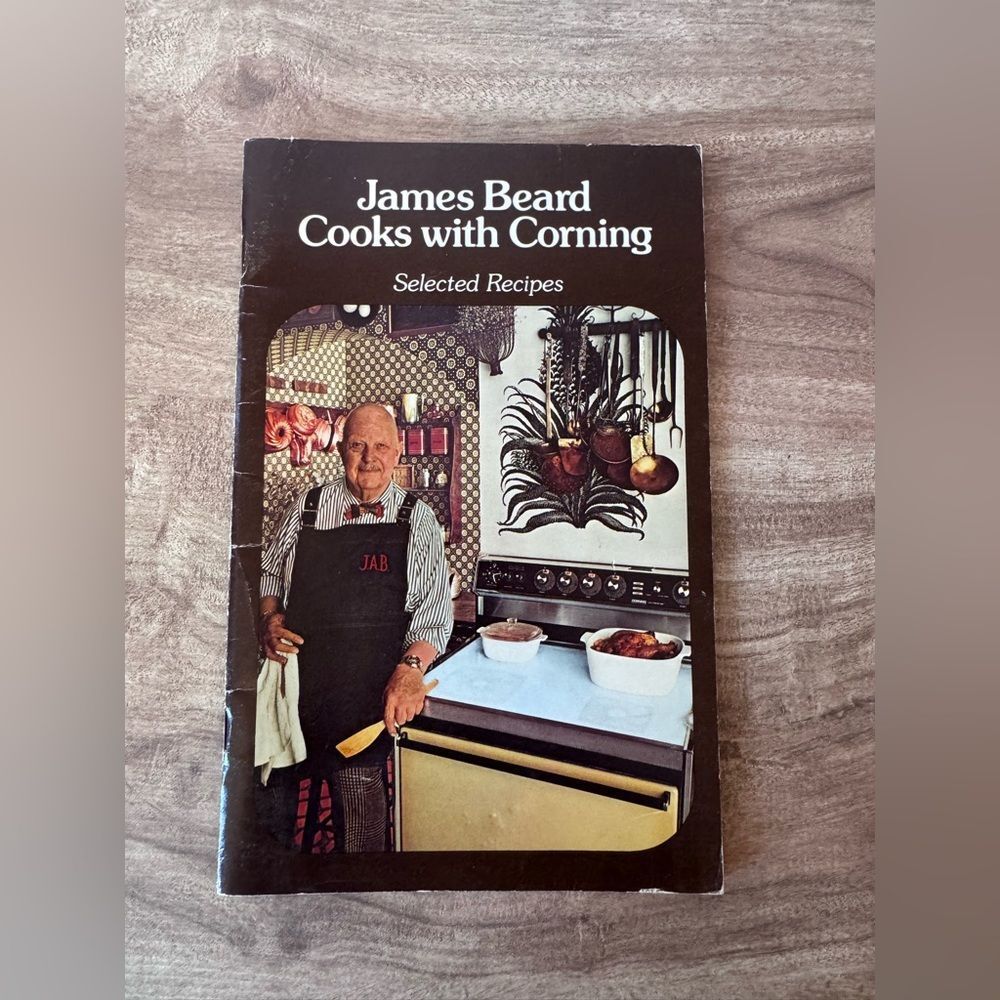 James Beard Cooks with Corning Selected Recipes 1973, vintage cookbook Pamphlet